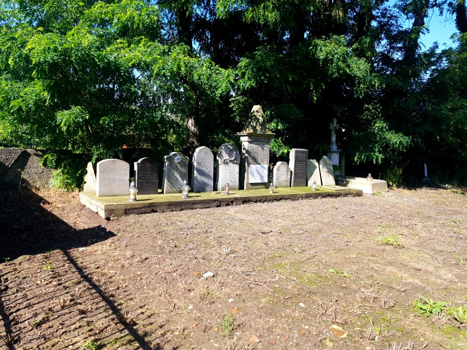 Wojnowice, groby przy ruinach kościoła