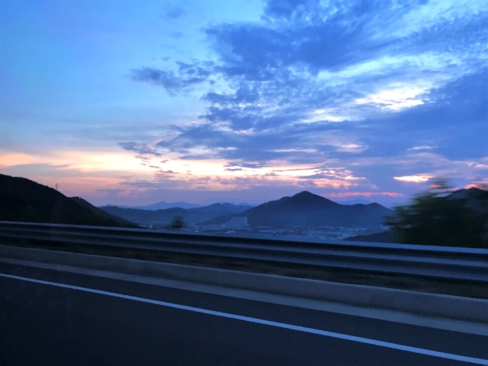 Sunset korea blue