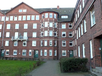 Wohnung der Familie Dau auf der Veddel Harburger Chausse 41 (rechts in der Ecke)