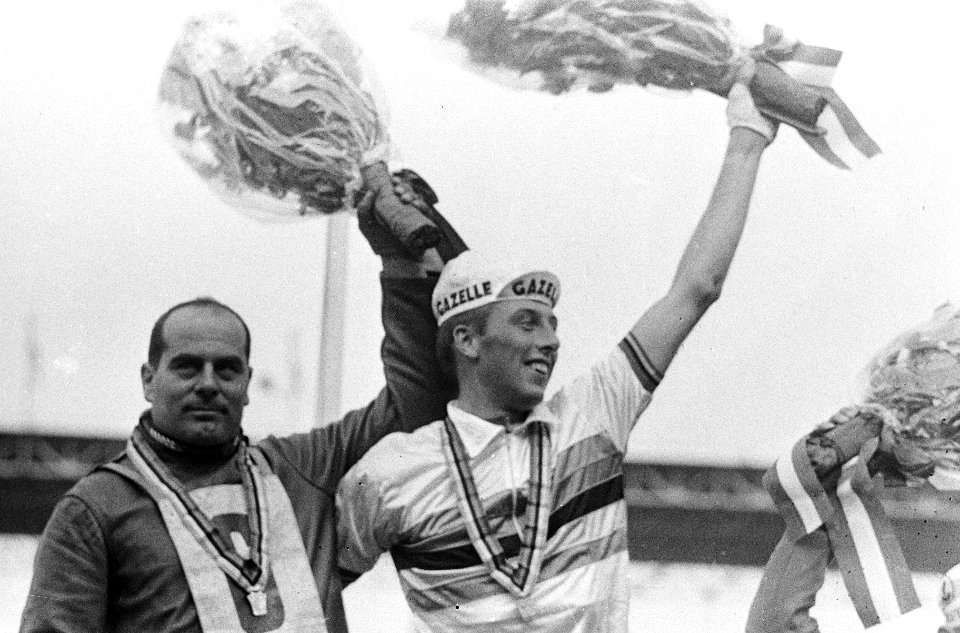 WK Wielrennen, finale amateurs stayers. Wereldkampioen Piet de Wit en Noppi Koch, Bestanddeelnr 920-6432
