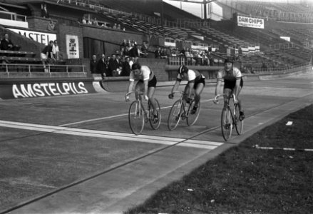 WK Wielrennen, series sprint amateursfinish vijfde serie. Winnaar Geschke (Duits, Bestanddeelnr 920-6315
