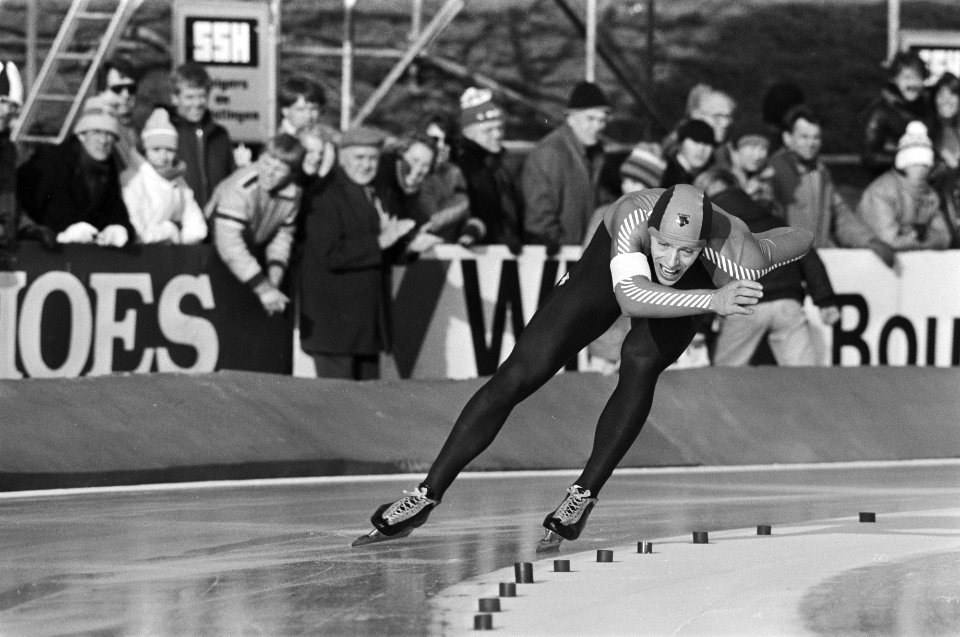 WK Sprint schaatsen in Alkmaar. Govaert in aktie, Bestanddeelnr 931-9581