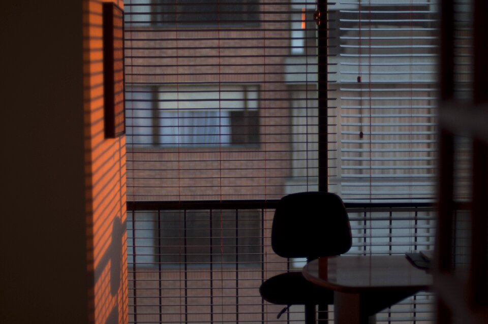 Office building sunset