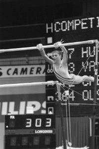 WK turnen in Rotterdam Miranda van de Borst in actie, Bestanddeelnr 934-1093