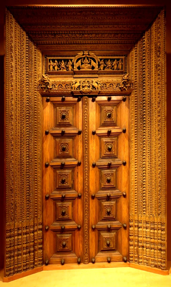 WLA haa Carved Wooden Doors South India ca 18th century