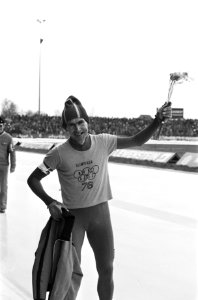 WK-schaatsen heren in Heerenveen Gomez in aktie, Bestanddeelnr 929-0255