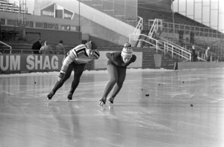 WK-schaatsen dames te Deventer, training, de Russin Valentina Stenina tijdens tr, Bestanddeelnr 920-0775