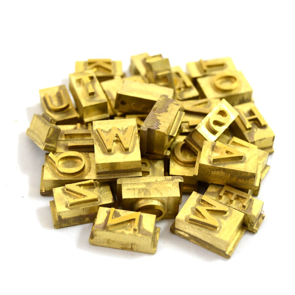 Letters hot stamping brass