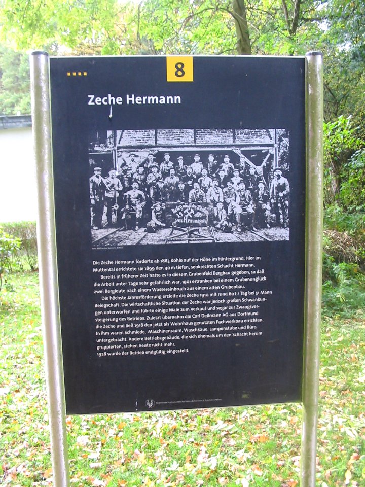 Witten Bergbauwanderweg Infotafel 8