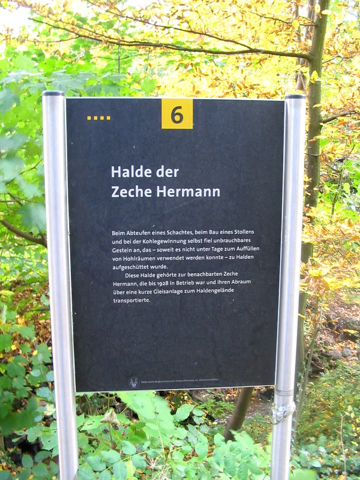Witten Bergbauwanderweg Infotafel 6