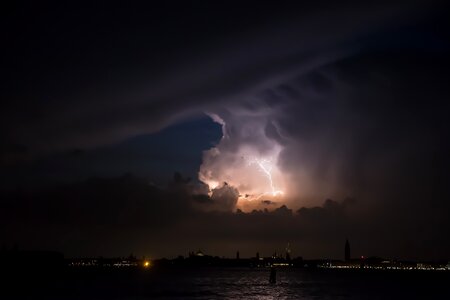 Sky lightning storm photo