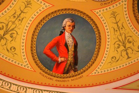 Wolfgang Amadeus Mozart, at the Ceiling of the Apollon Theater