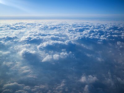 Plane flying horizon