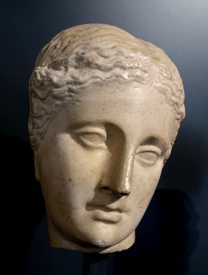 Woman's head, perhaps Venus or Psyche, 2nd or 3rd century AD, marble - Hessisches Landesmuseum Darmstadt - Darmstadt, Germany - DSC00011