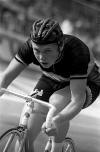 WK Wielrennen op de baan Amsterdam. fotonr. 9 Yvonne Reynders (Belgie) in ak…, Bestanddeelnr 920-6974