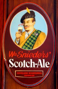 Wm Snieders Scotch-Ale, metal advertising sign