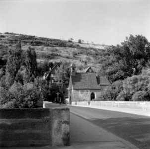 Wolfgangkapelle met een muurschildering van St Christoffel aan de Wolfgangbrug , Bestanddeelnr 254-4516