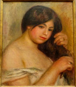 Woman Combing Her Hair, by Pierre-Auguste Renoir, 1907 - San Diego Museum of Art - DSC06687