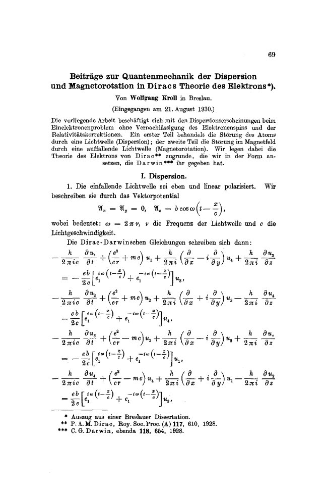 Wolfgang-Kroll-Dissertation-Breslau-1930 p01