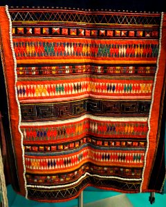 Woman's clothing, Akha peoples, Thailand, Laos, Myanmar, 20th century, cotton, glass, seeds, brass - Fernbank Museum of Natural History - DSC00005