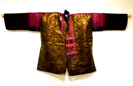 Woman's festive jacket, Miao people, Huangping county, Guizhou province, China, 20th century, cotton, silk, metal foil, metal sequin - Textile Museum of Canada - DSC00842