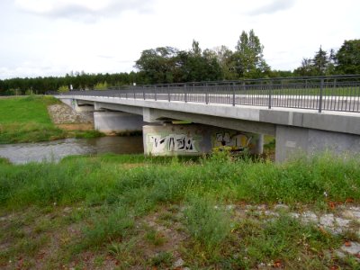 Wirtschaftsbrücke bzw. Pleißebrücke im Verlauf der Cröbernschen Straße in Gaschwitz 2017