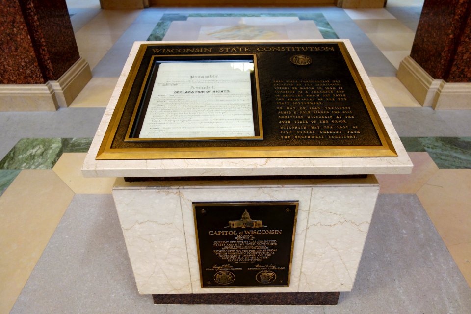 Wisconsin State Constitution - Wisconsin State Capitol - DSC03120
