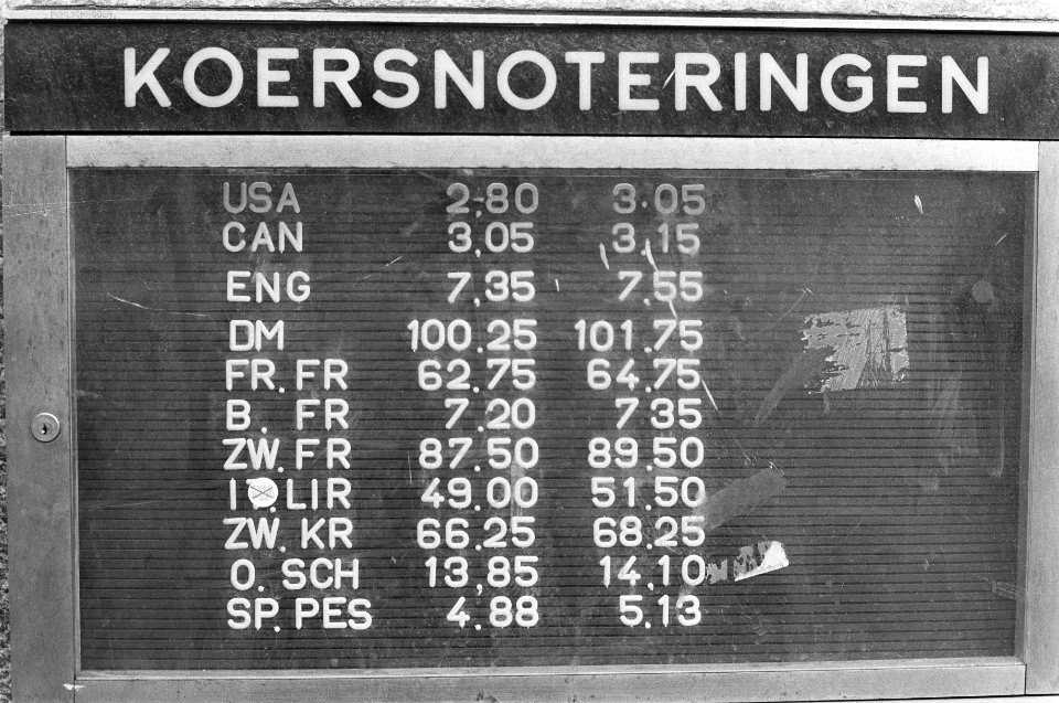 Wisselkoersen na devaluatie van de dollar met tien procent, Bestanddeelnr 926-2192
