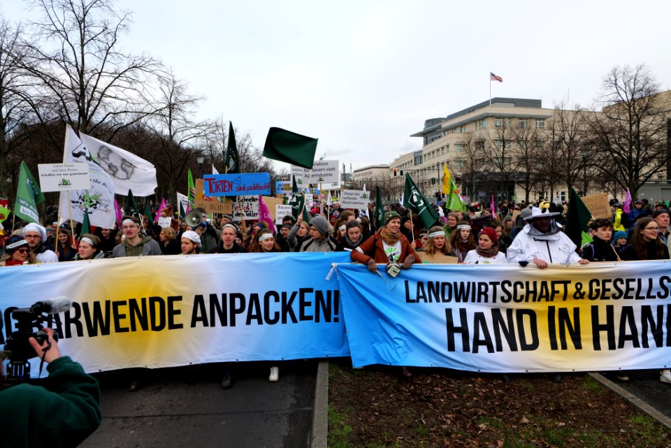 Wir haben es satt demonstration Berlin 2020 front 18