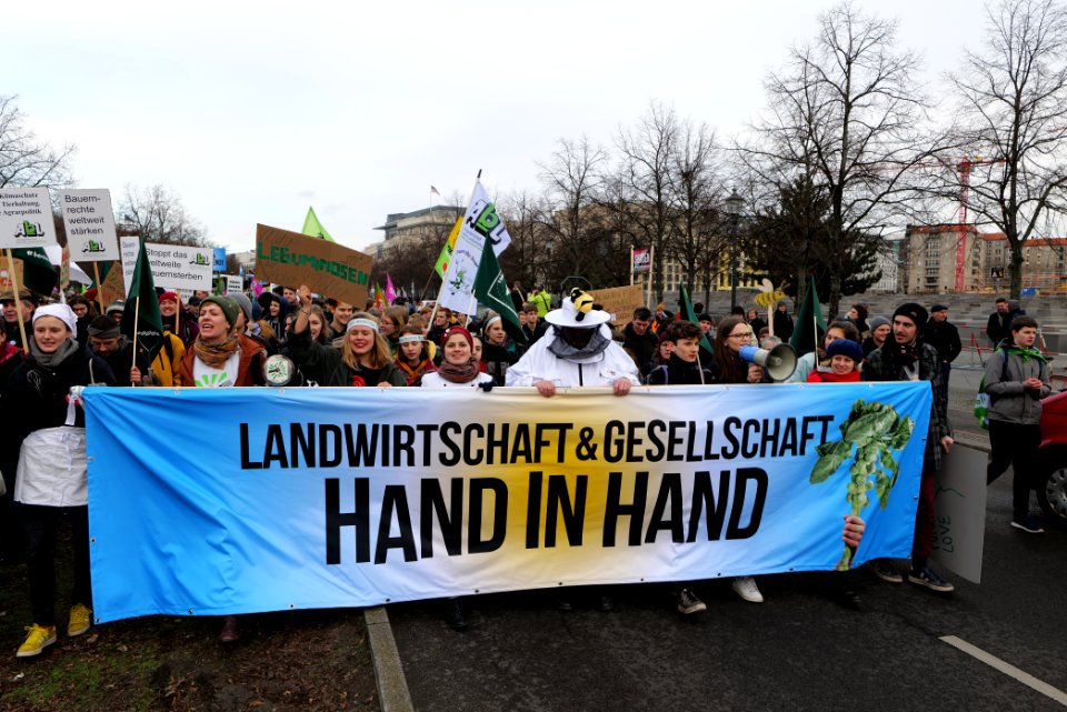 Wir haben es satt demonstration Berlin 2020 front 26