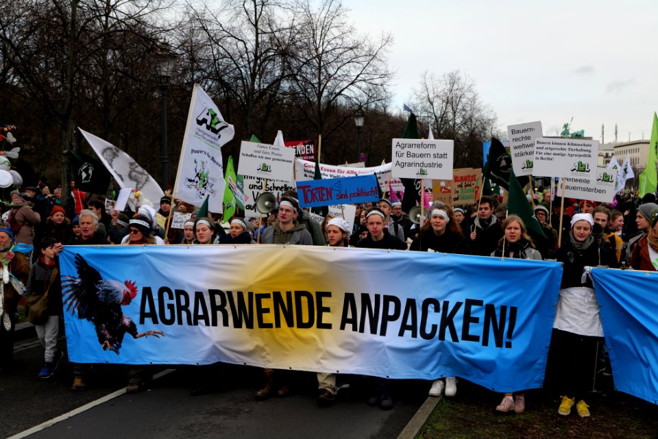 Wir haben es satt demonstration Berlin 2020 front 25