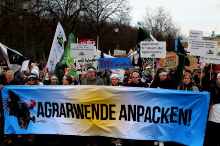 Wir haben es satt demonstration Berlin 2020 front 24