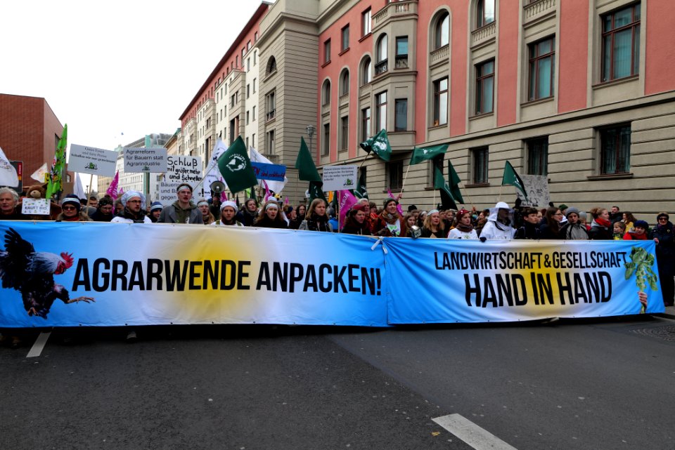 Wir haben es satt demonstration Berlin 2020 front 40