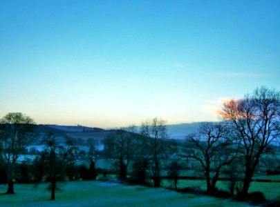 Winter sunset, Much Birch