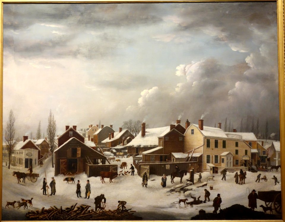 Winter Scene in Brooklyn by Francis Guy, c. 1819-1820, oil on canvas - Brooklyn Museum - DSC09221