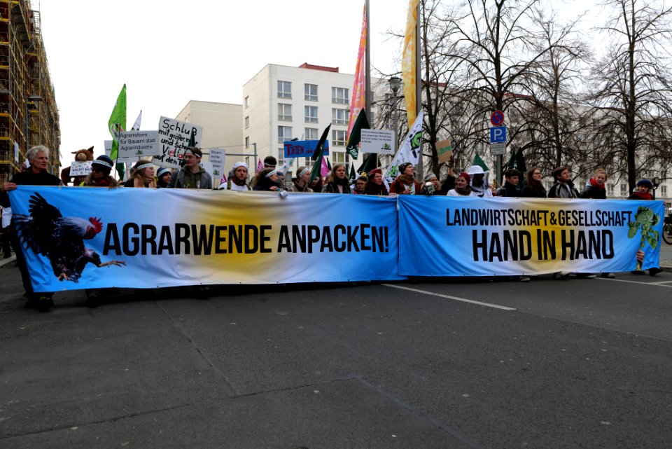 Wir haben es satt demonstration Berlin 2020 front 50