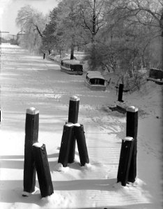 Winterpracht in Amsterdam. Gracht in wintertooi in Amsterdam, Bestanddeelnr 902-0526