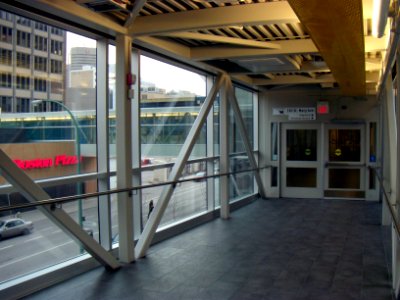 Winnipeg Walkway skywalk interior showing section spanning St Mary Ave