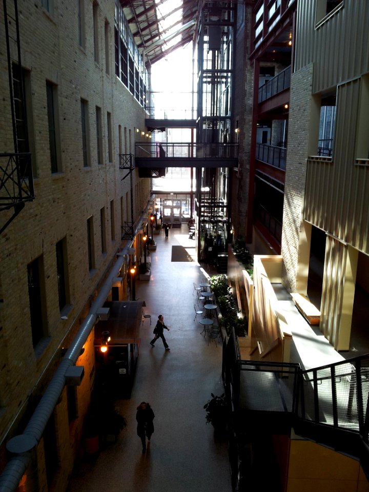 Winnipegs Red River College Roblin Campus atrium