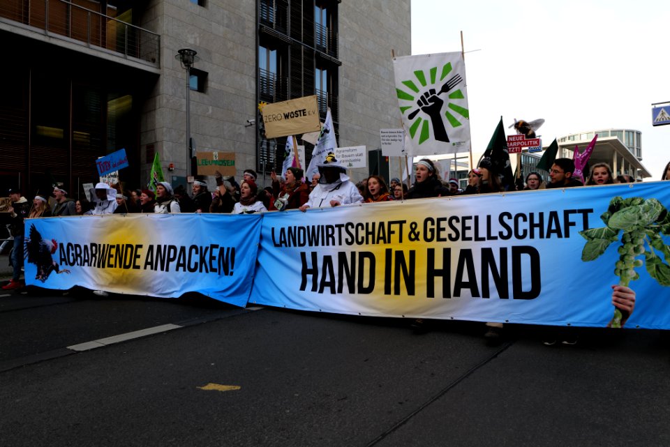 Wir haben es satt demonstration Berlin 2020 front 83