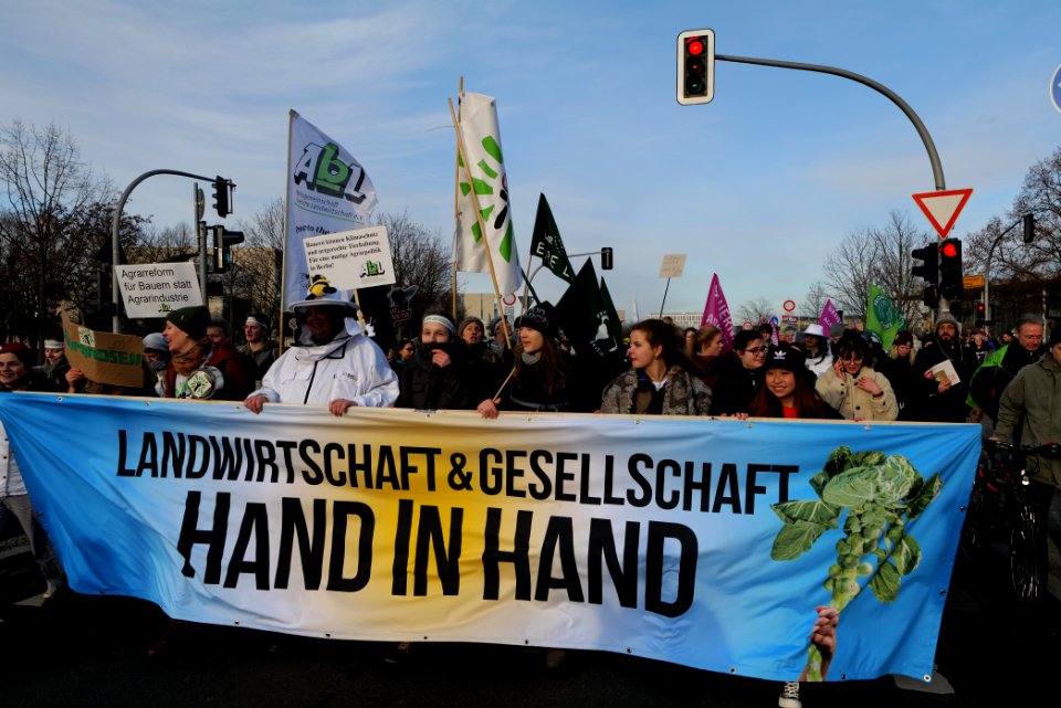 Wir haben es satt demonstration Berlin 2020 front 96