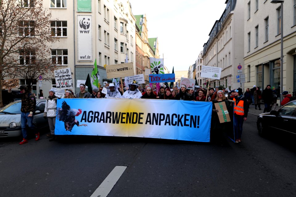 Wir haben es satt demonstration Berlin 2020 front 76
