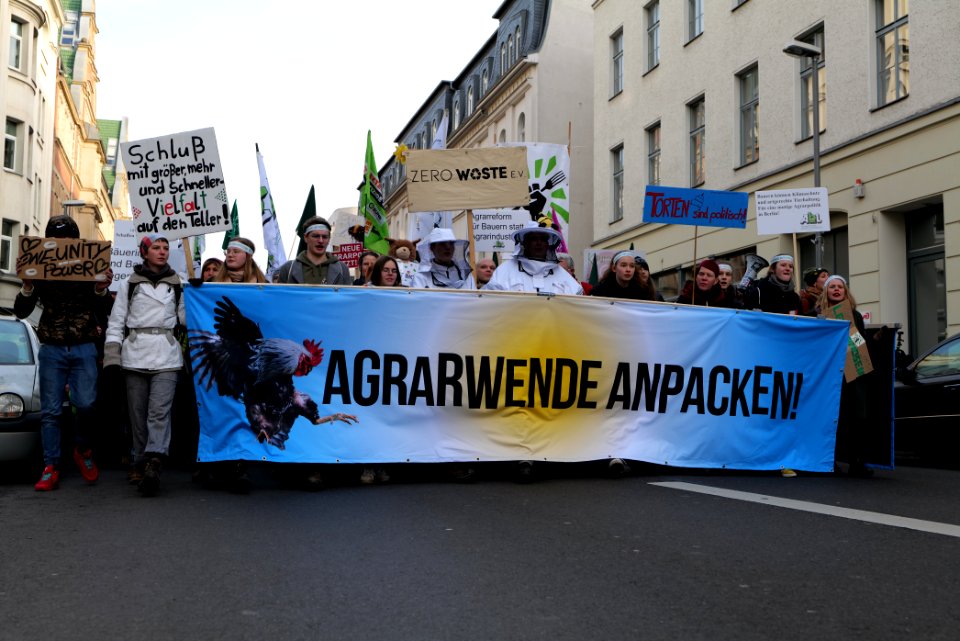 Wir haben es satt demonstration Berlin 2020 front 77