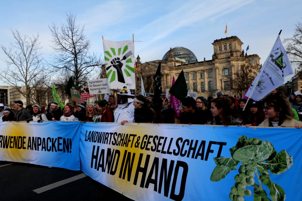 Wir haben es satt demonstration Berlin 2020 front 89