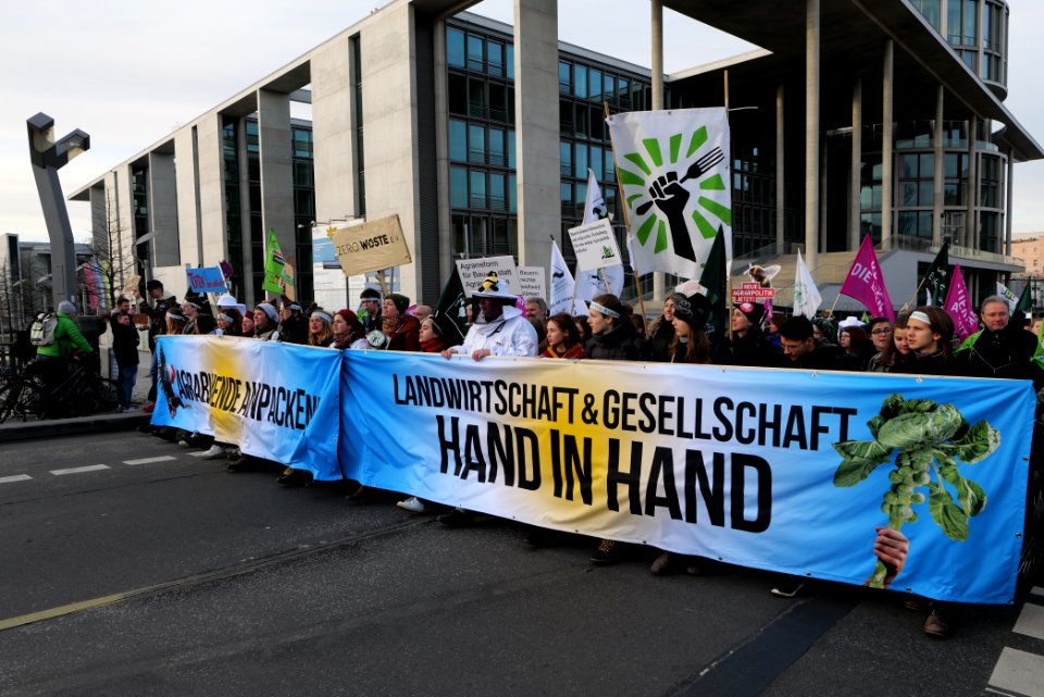 Wir haben es satt demonstration Berlin 2020 front 80
