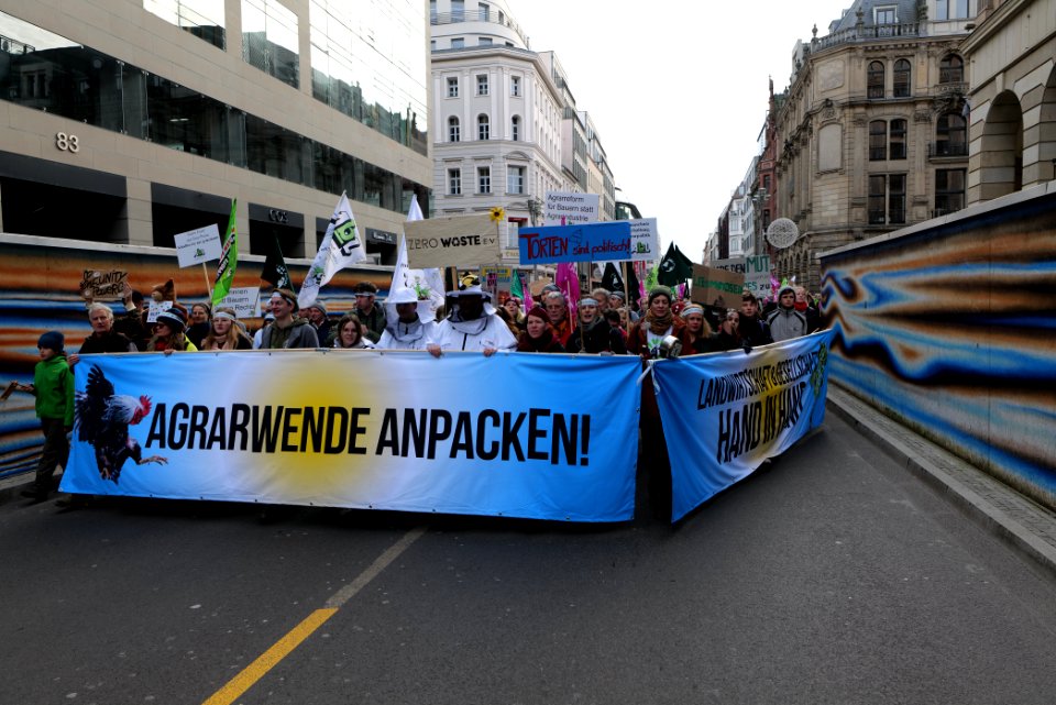 Wir haben es satt demonstration Berlin 2020 front 55