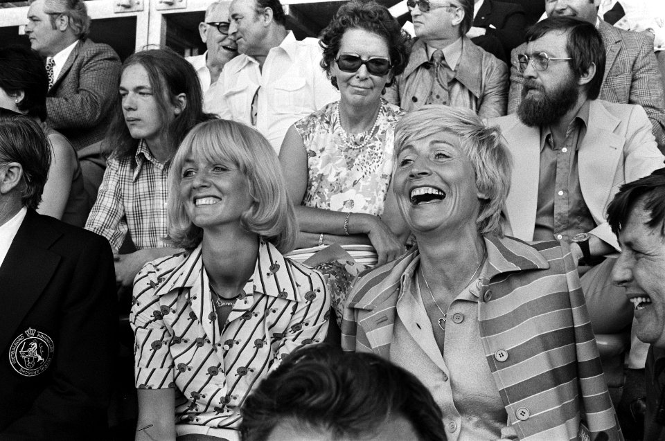 WK 74 Dortmund, Nederland tegen Bulgarije 4-1 Danny Cruijff (l) en mevrouw Mich, Bestanddeelnr 927-2759