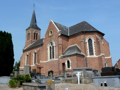 Wittes (Pas-de-Calais, Fr) église photo