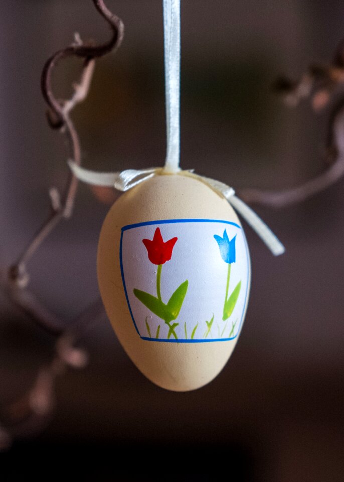 Colorful painted easter