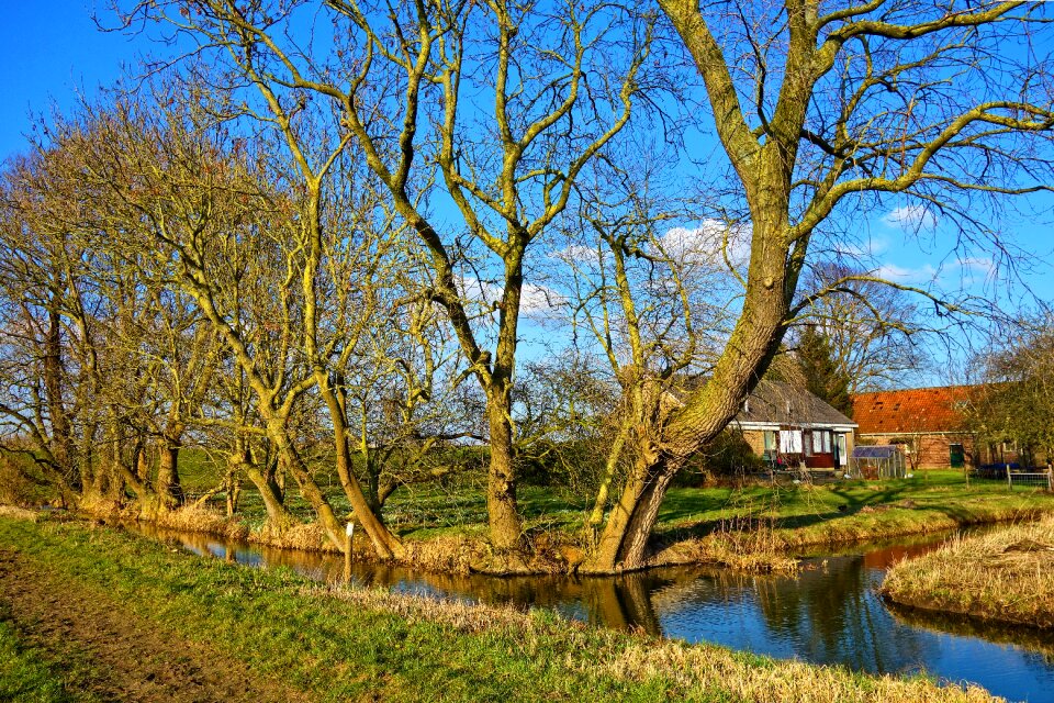 Farmhouse landscape rural